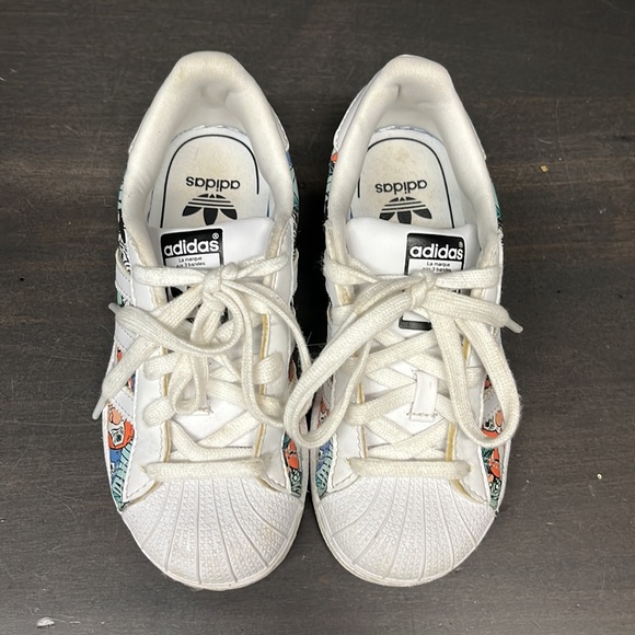 Kids unisex jungle print Ortholite adidas sneakers - Picture 2 of 4